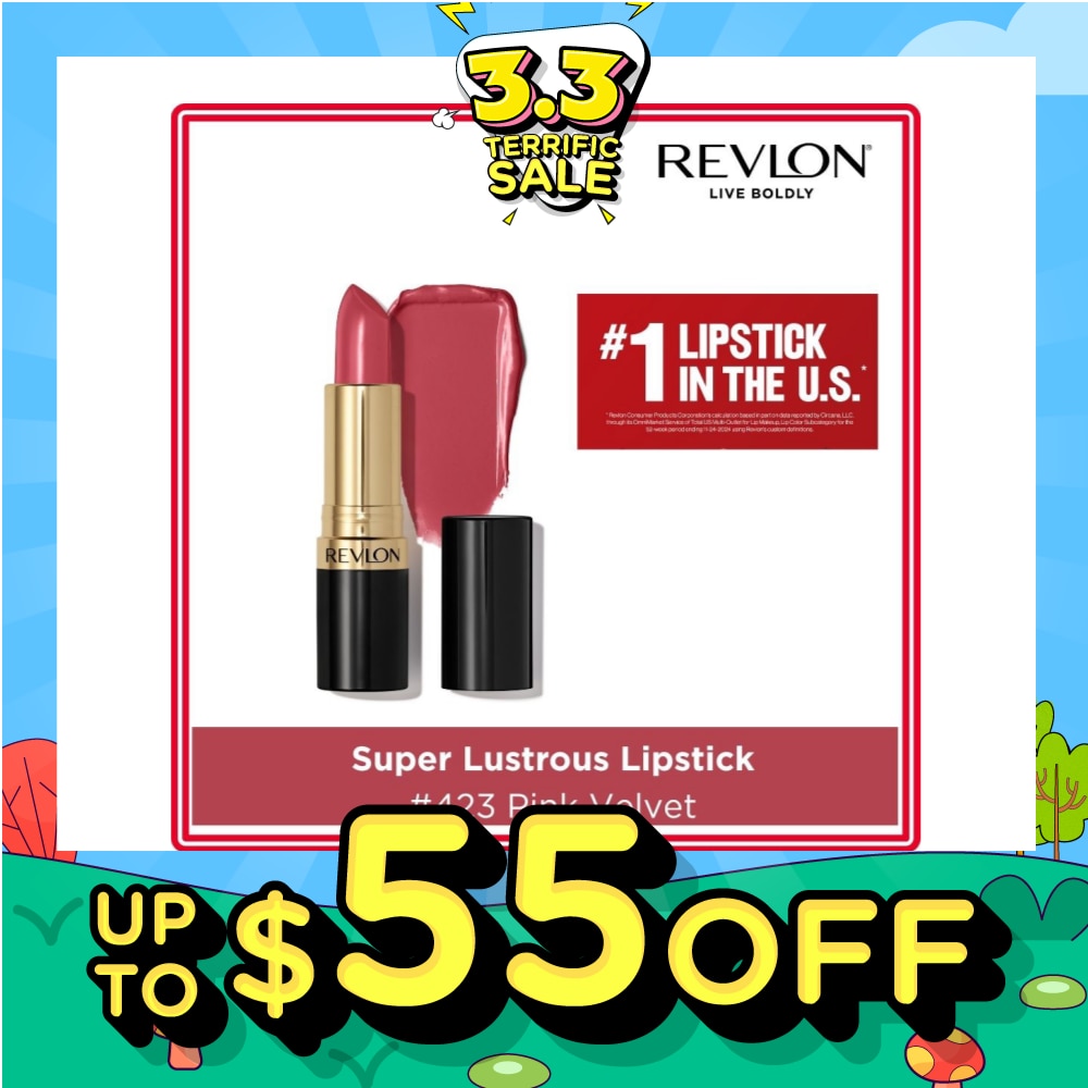 REVLON Super Lustrous Lipstick #423 Pink Velvet 1s