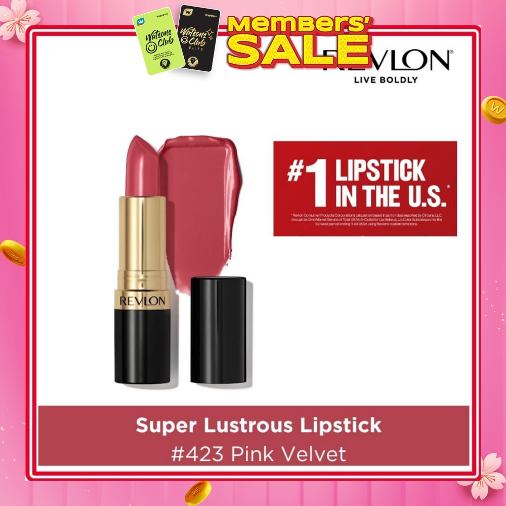 REVLON Super Lustrous Lipstick #423 Pink Velvet 1s