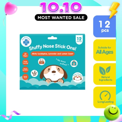 TINYBUDS Stuffy Nose Stick Ons – Natural Gentle Patch 12s image