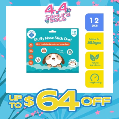 TINYBUDS - Stuffy Nose Stick Ons – Natural Gentle Patch 12s