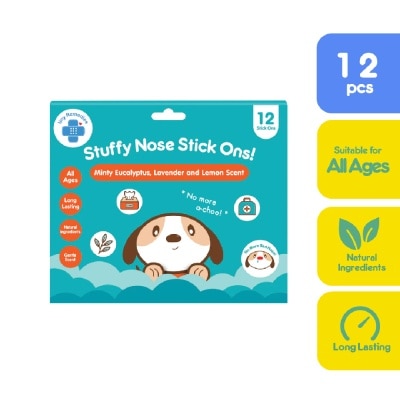TINYBUDS Stuffy Nose Stick Ons – Natural Gentle Patch 12s