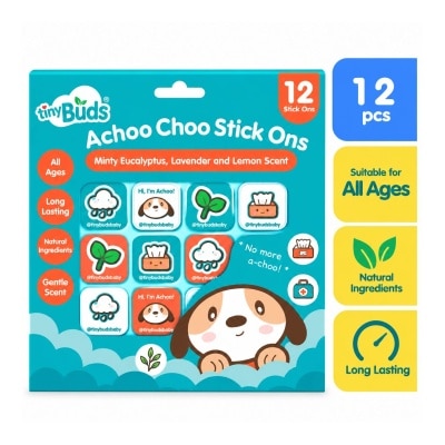 TINYBUDS Stuffy Nose Stick Ons – Natural Gentle Patch 12s image