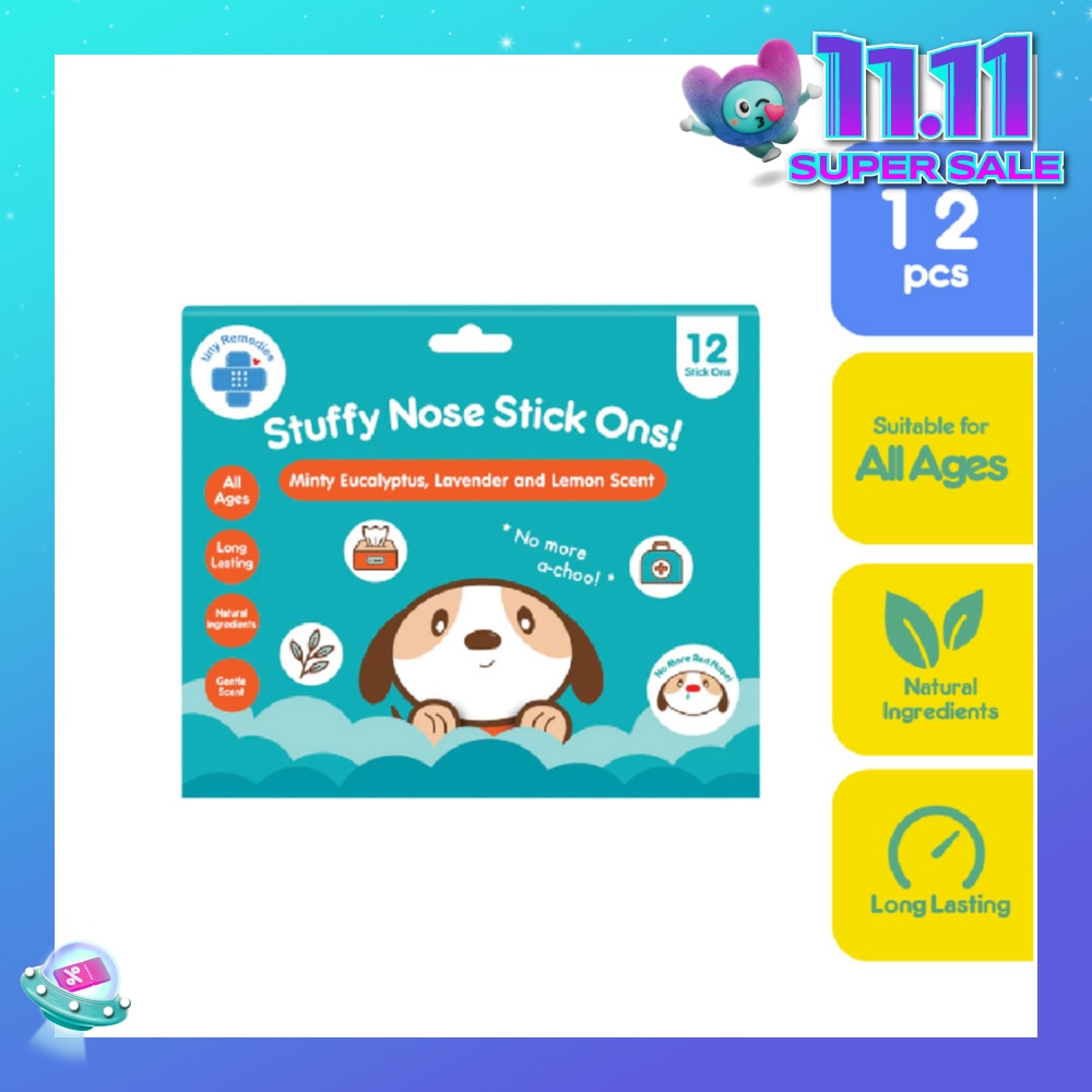 Stuffy Nose Stick Ons – Natural Gentle Patch 12s