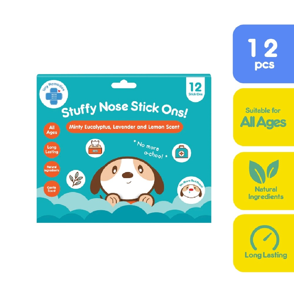 Stuffy Nose Stick Ons – Natural Gentle Patch 12s