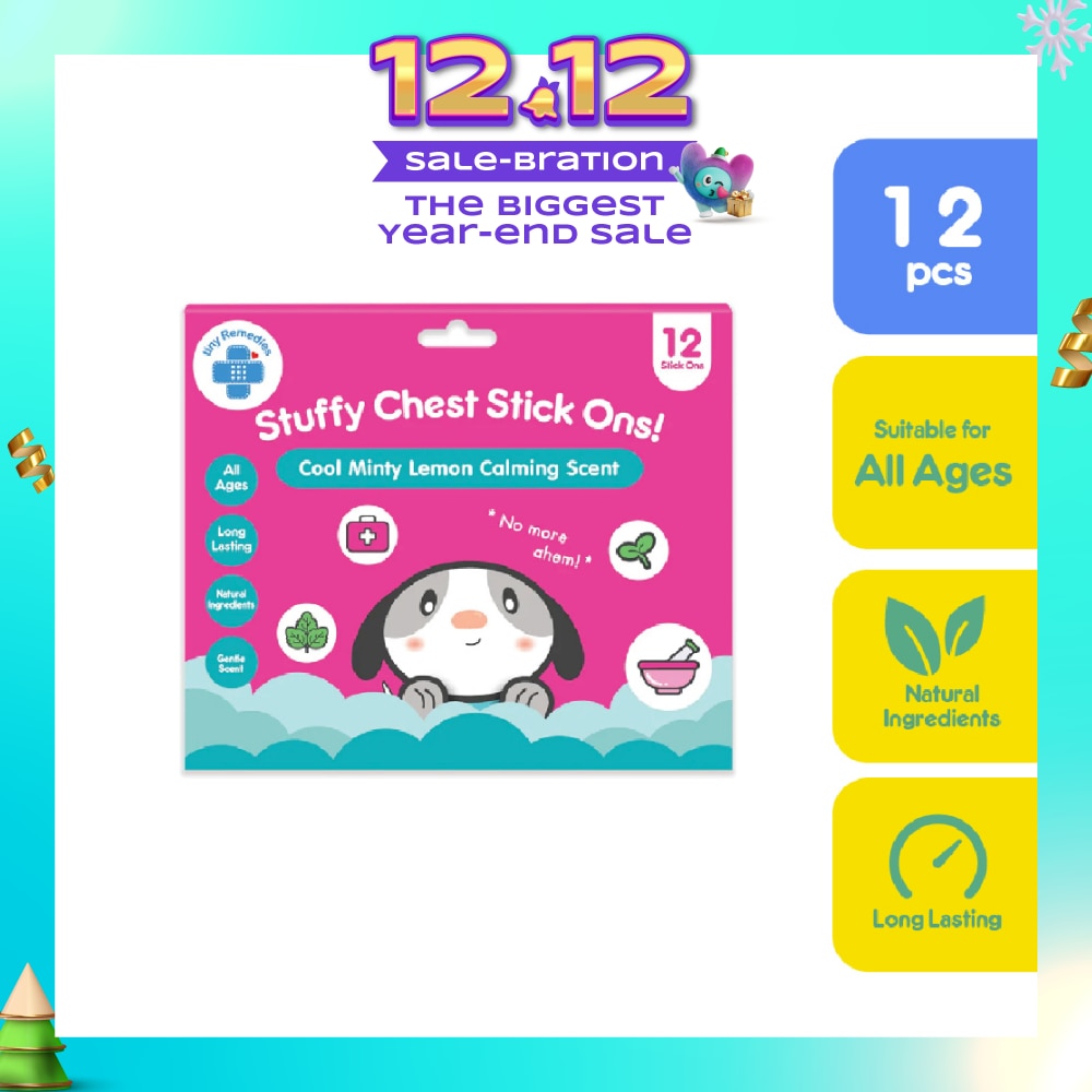 Stuffy Chest Stick Ons – Natural Vapor Patch 12s