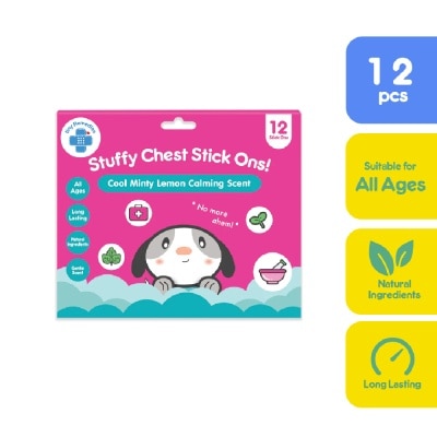 TINYBUDS Stuffy Chest Stick Ons – Natural Vapor Patch 12s