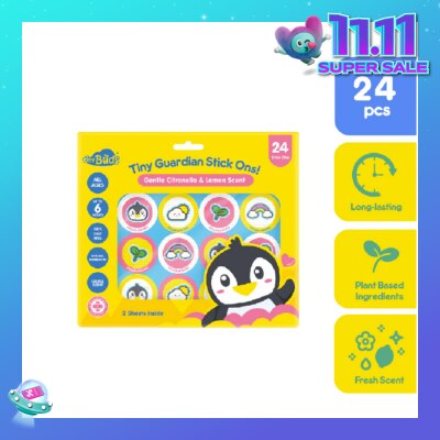 TINYBUDS Tiny Guardian Stick Ons – Gentle Citronella & Lemon Scented Patch 24s