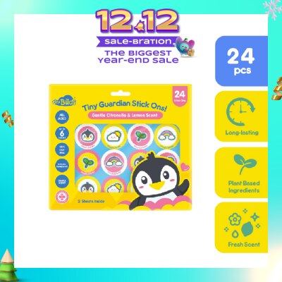 TINYBUDS Tiny Guardian Stick Ons – Gentle Citronella & Lemon Scented Patch 24s