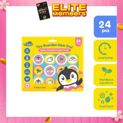 TINYBUDS Tiny Guardian Stick Ons – Gentle Citronella & Lemon Scented Patch 24s