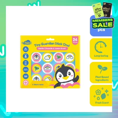 TINYBUDS Tiny Guardian Stick Ons – Gentle Citronella & Lemon Scented Patch 24s
