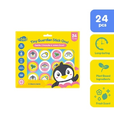 TINYBUDS Tiny Guardian Stick Ons – Gentle Citronella & Lemon Scented Patch 24s