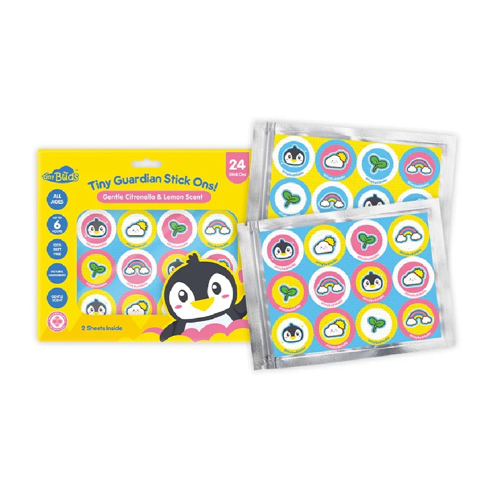 Tiny Guardian Stick Ons – Gentle Citronella & Lemon Scented Patch 24s