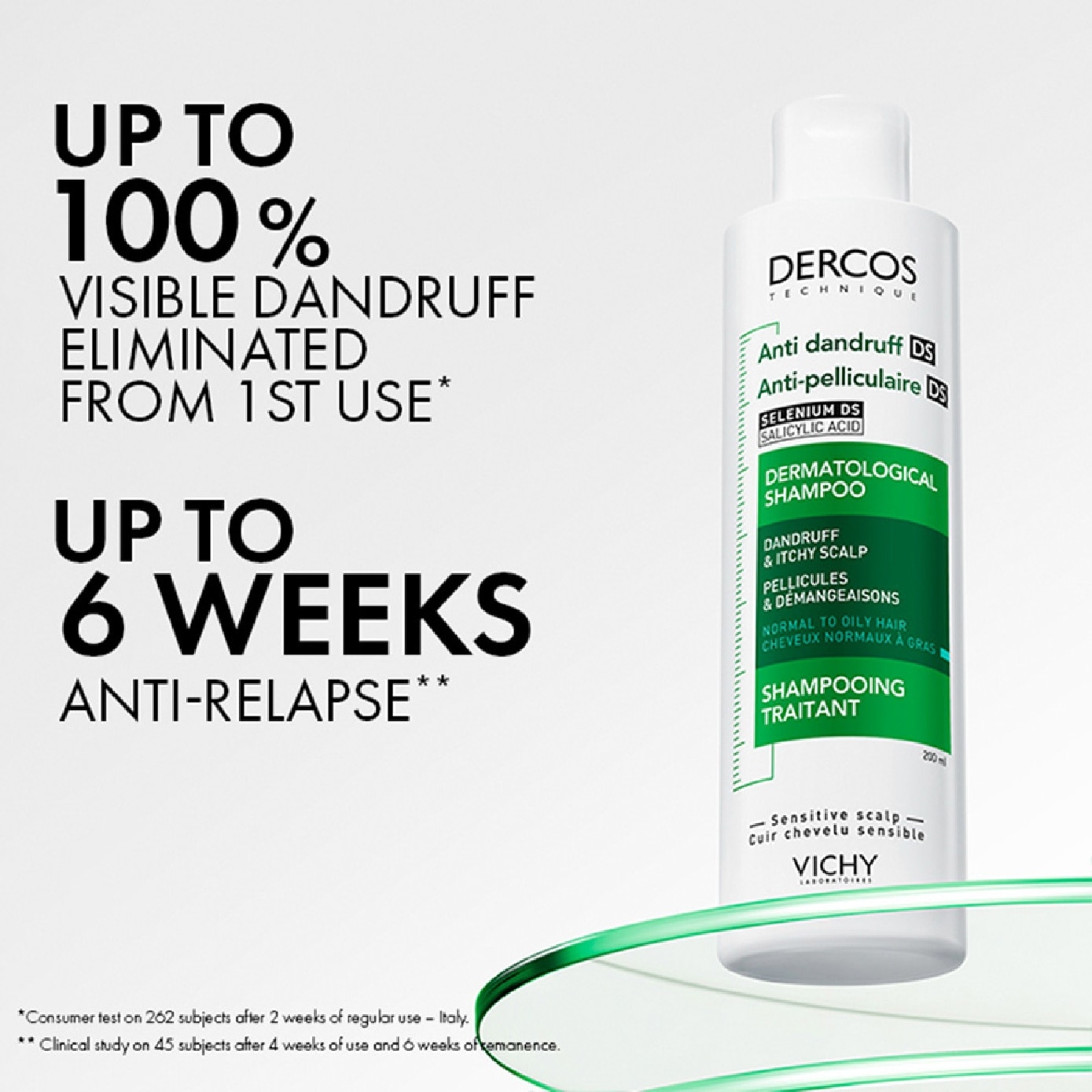 Dercos Anti-Dandruff Shampoo For Normal To Oily Hair 200ml