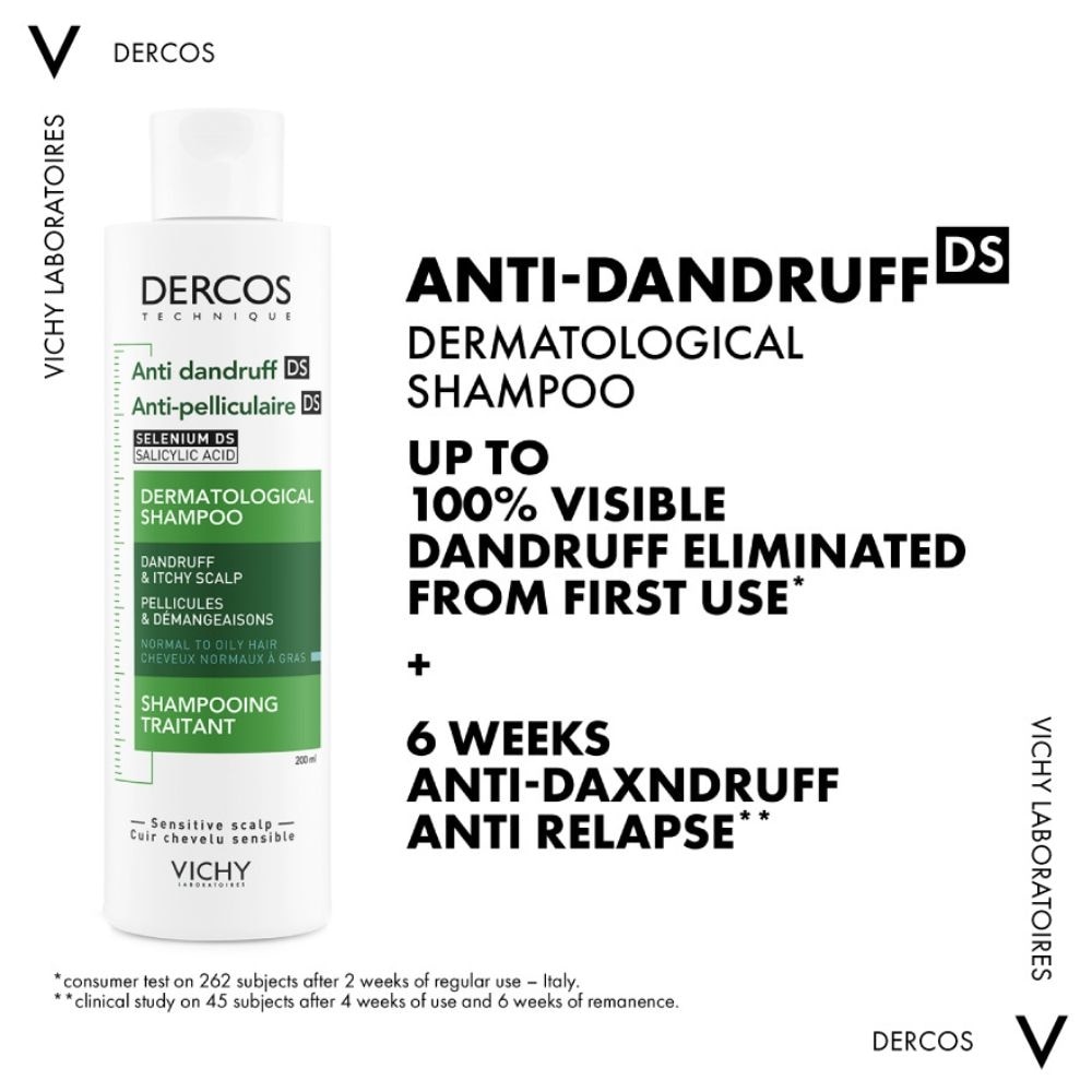 Dercos Anti-Dandruff Shampoo For Normal To Oily Hair 200ml
