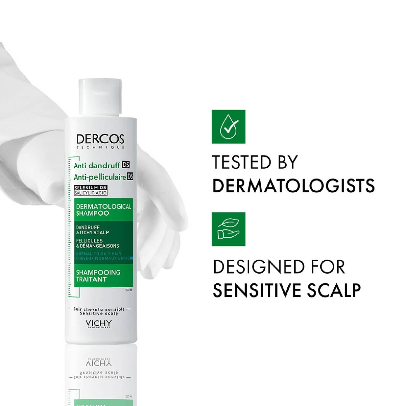 Dercos Anti-Dandruff Shampoo For Normal To Oily Hair 200ml