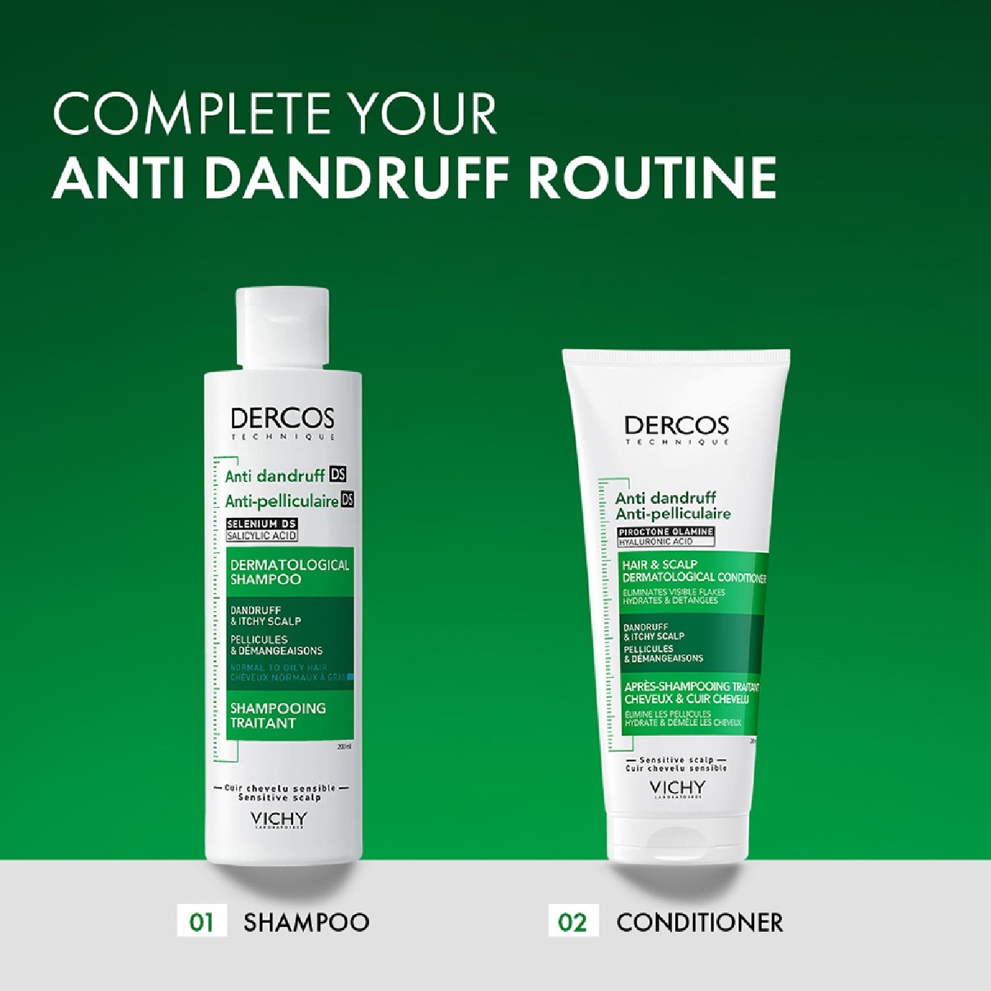 Dercos Anti-Dandruff Shampoo For Normal To Oily Hair 200ml