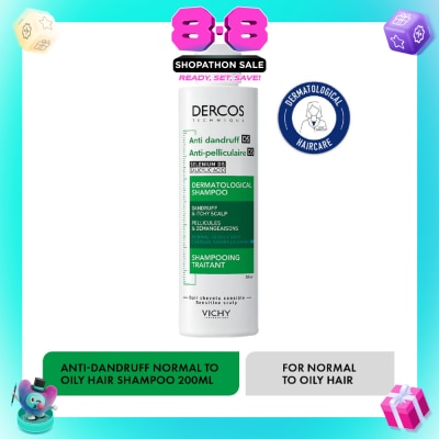 VICHY DERCOS - Dercos Anti-Dandruff Shampoo For Normal To Oily Hair 200ml