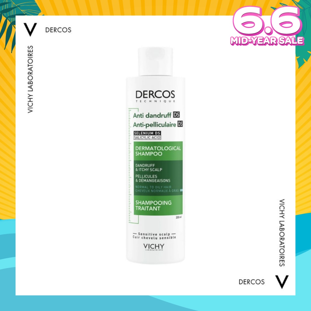Dercos Anti-Dandruff Shampoo For Normal To Oily Hair 200ml