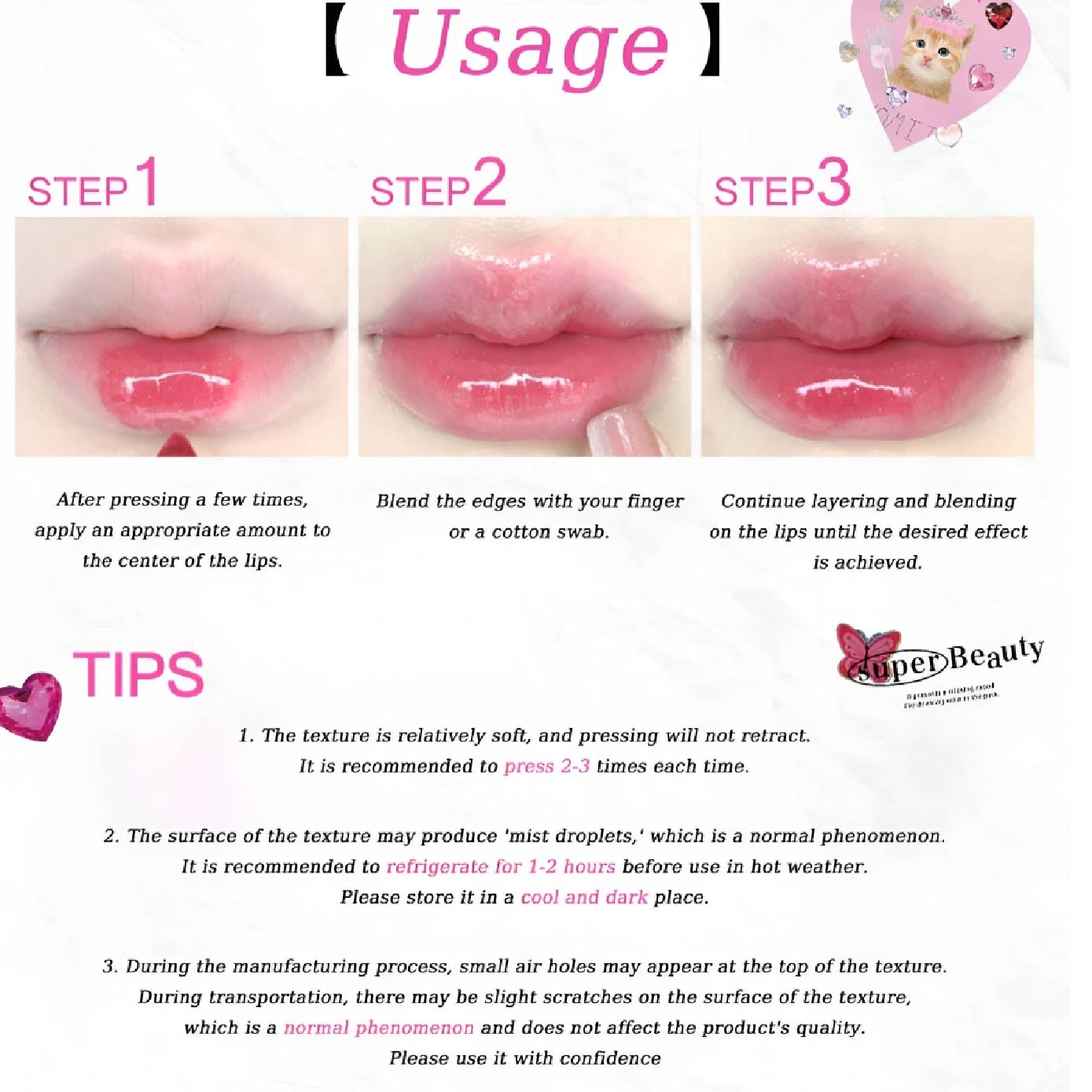 I Am Super Beauty Jelly Heart Lipstick S01 1.5g