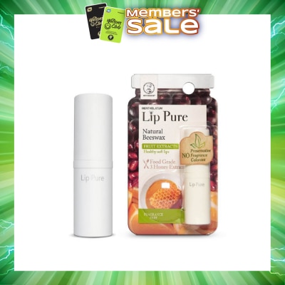 MENTHOLATUM LIP - Lip Pure Fragrance Free (Natural Beewax Formulation + Food Grade Ingredients + Protect & Condition Lips + Fragrance Free) 4g