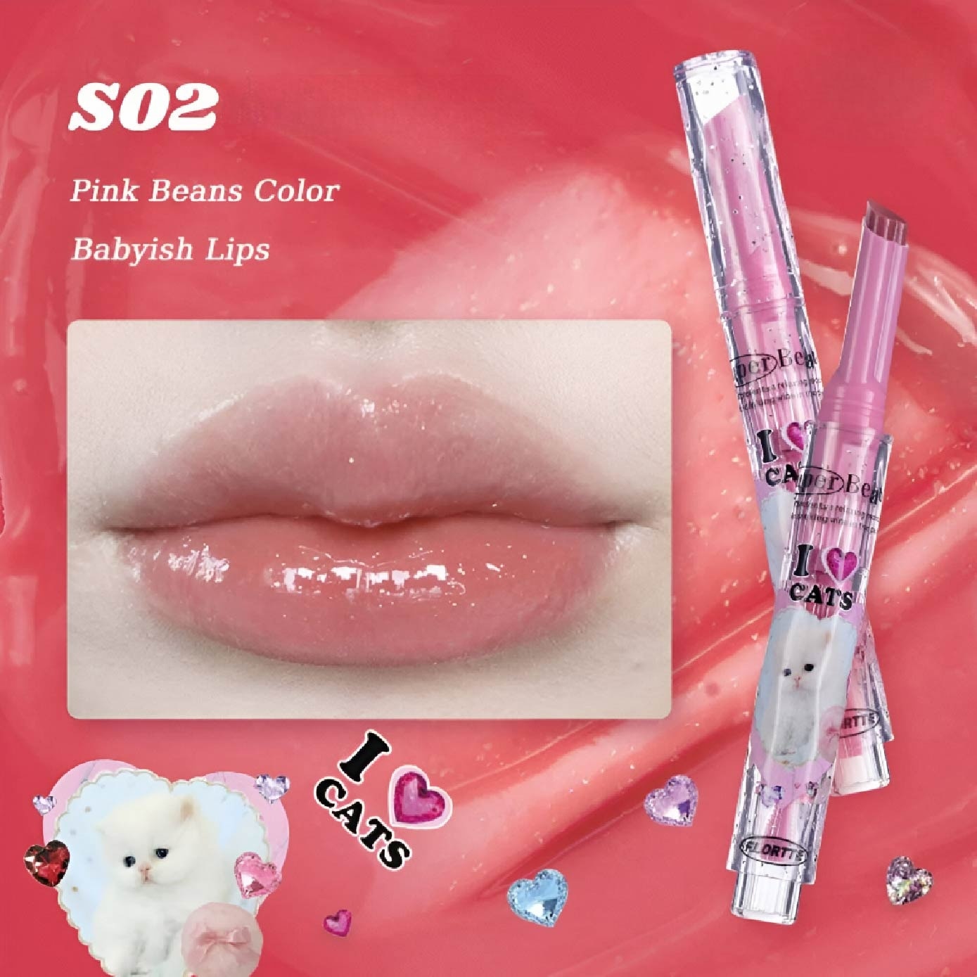 I Am Super Beauty Jelly Heart Lipstick S02 1.5g