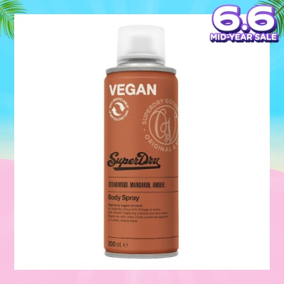 SUPERDRY Body Spray Original (Classic And Warm, Crisp Citrus And Leather Scent) 200ml