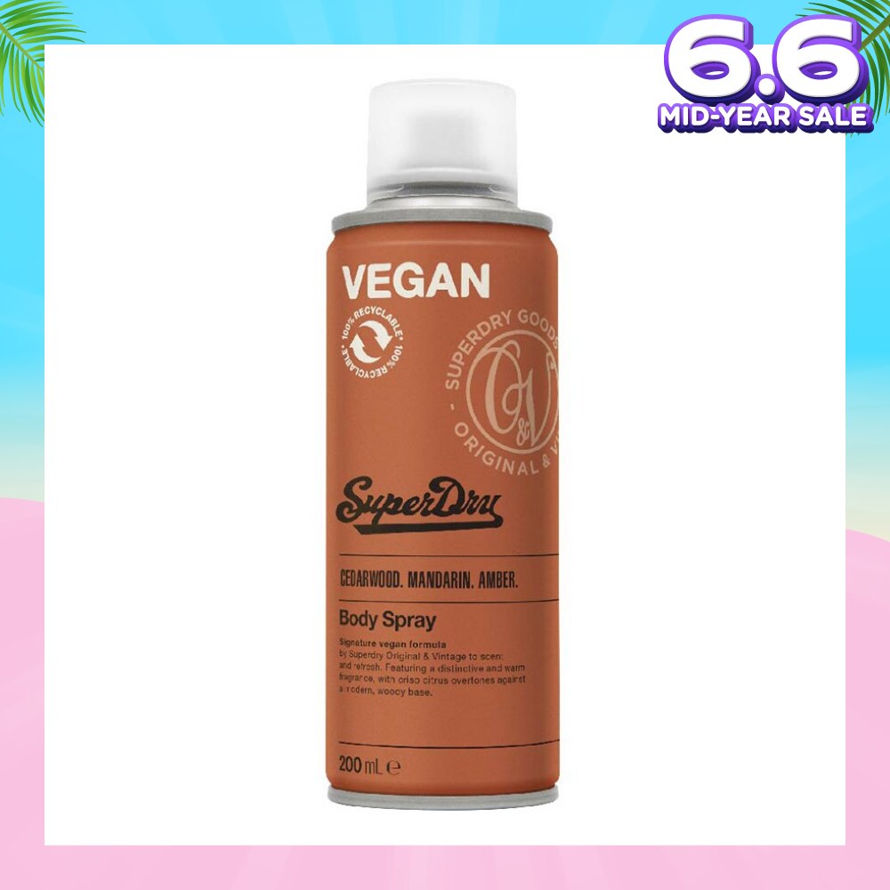 Body Spray Original (Classic And Warm, Crisp Citrus And Leather Scent) 200ml