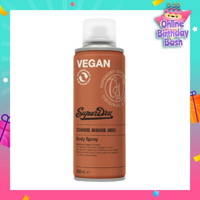 SUPERDRY Body Spray Original (Classic And Warm, Crisp Citrus And Leather Scent) 200ml