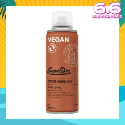 SUPERDRY Body Spray Original (Classic And Warm, Crisp Citrus And Leather Scent) 200ml