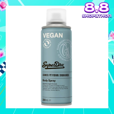 SUPERDRY Superdry Pacific Men's Body Spray 200ml (With spirited and fresh, citrus marine and mineral scent)