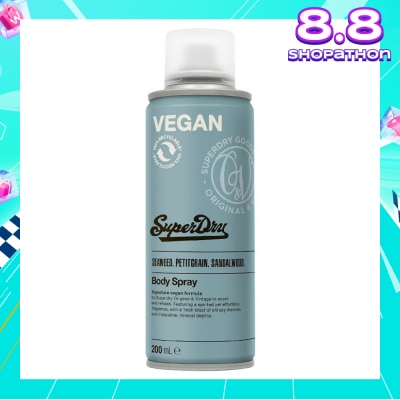 SUPERDRY Superdry Pacific Men's Body Spray 200ml (With spirited and fresh, citrus marine and mineral scent)