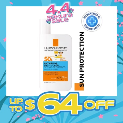 LA ROCHE-POSAY - Anthelios UVMUNE 400 Dermo-Pediatrics Invisible Fluid SPF50+ PA++++ 50ml