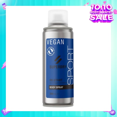 SUPERDRY Body Spray RE:start (Masculine Blend Of Black Pepper And Sandalwood Notes With Caffeine Extract) 200ml