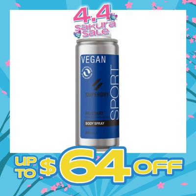 SUPERDRY - Body Spray RE:start (Masculine Blend Of Black Pepper And Sandalwood Notes With Caffeine Extract) 200ml