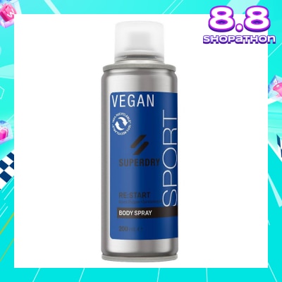 SUPERDRY Body Spray RE:start (Masculine Blend Of Black Pepper And Sandalwood Notes With Caffeine Extract) 200ml