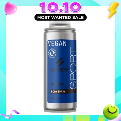SUPERDRY Body Spray RE:start (Masculine Blend Of Black Pepper And Sandalwood Notes With Caffeine Extract) 200ml image