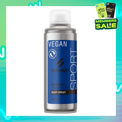 SUPERDRY Body Spray RE:start (Masculine Blend Of Black Pepper And Sandalwood Notes With Caffeine Extract) 200ml