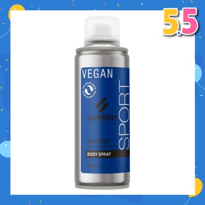 SUPERDRY Body Spray RE:start (Masculine Blend Of Black Pepper And Sandalwood Notes With Caffeine Extract) 200ml