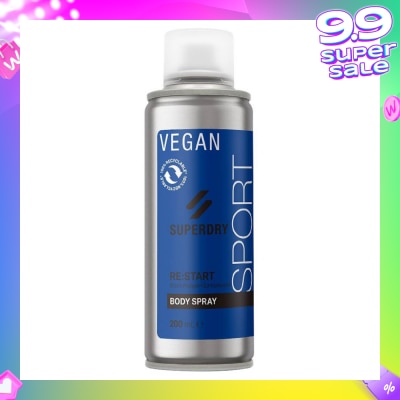 SUPERDRY Body Spray RE:start (Masculine Blend Of Black Pepper And Sandalwood Notes With Caffeine Extract) 200ml