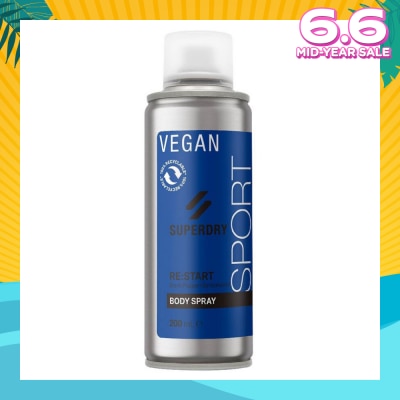 SUPERDRY Body Spray RE:start (Masculine Blend Of Black Pepper And Sandalwood Notes With Caffeine Extract) 200ml