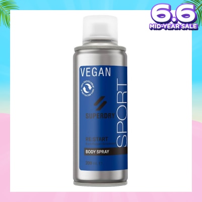 SUPERDRY Body Spray RE:start (Masculine Blend Of Black Pepper And Sandalwood Notes With Caffeine Extract) 200ml
