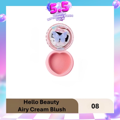 FLORTTE - Hello Beauty Airy Cream Blush 08 6g (Expiry: Nov`2026)