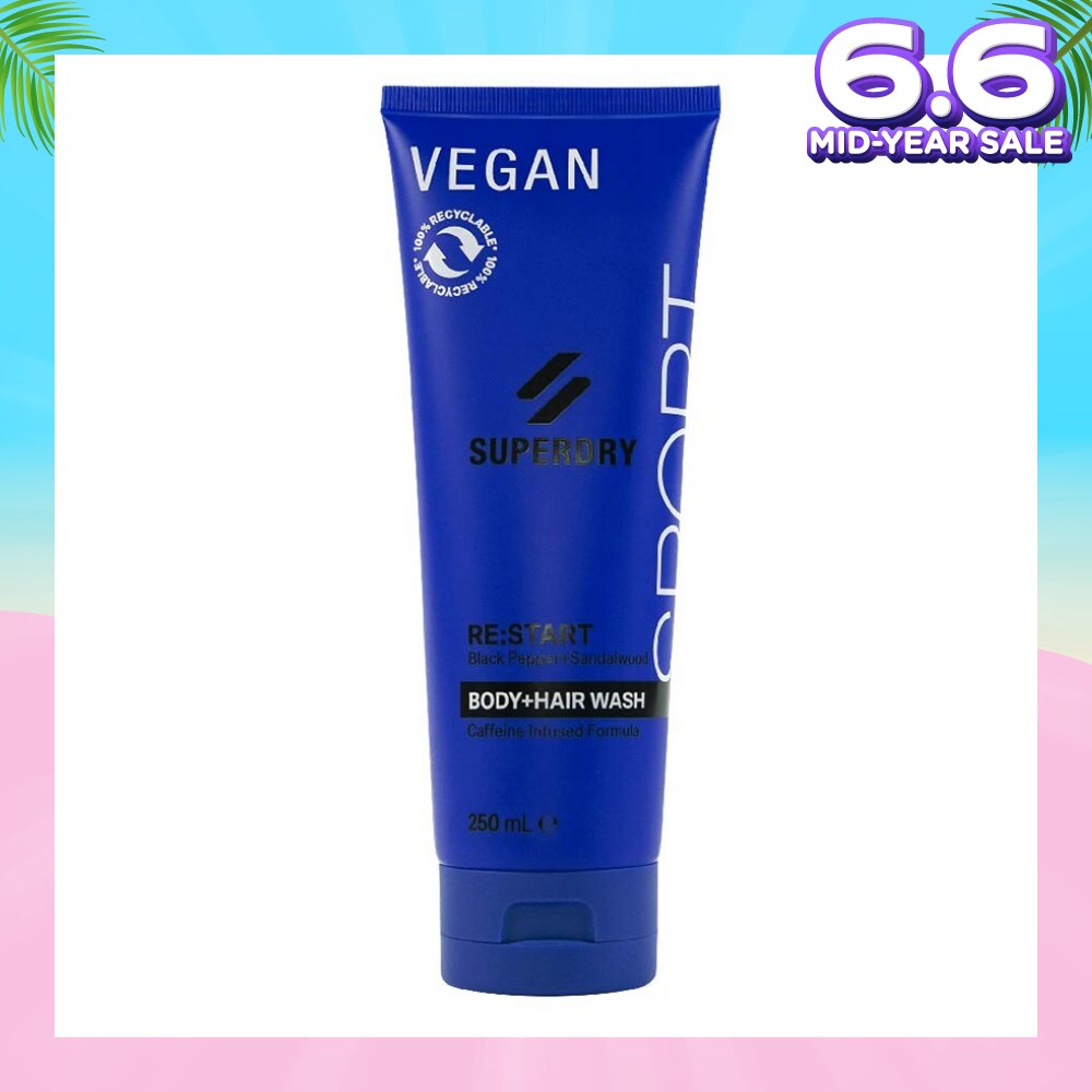 Body + Hair Wash RE:start (Masculine Blend Of Black Pepper And Sandalwood Notes With Caffeine Extract) 250ml