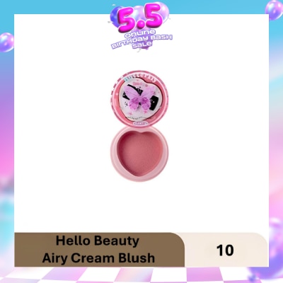 FLORTTE - Hello Beauty Airy Cream Blush 10 6g (Expiry: Mar`2027)