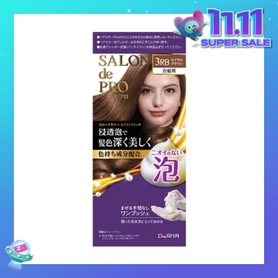 SALON DE PRO Grey hair coverage Hair Dye 'Mousse #3RB Royal Brown 100ml