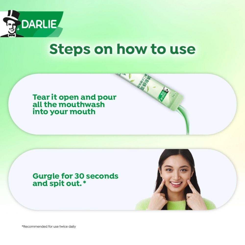 Green Tea Mouthwash Sachet Non-Alcohol 14s