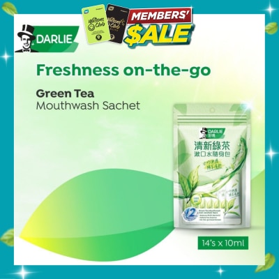 DARLIE Green Tea Mouthwash Sachet Non Alcohol 14s image