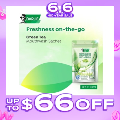 DARLIE - Green Tea Mouthwash Sachet Non-Alcohol 14s