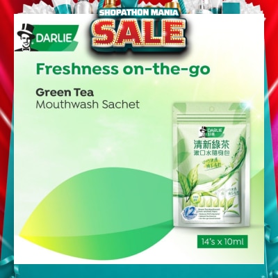 DARLIE - Green Tea Mouthwash Sachet Non-Alcohol 14s