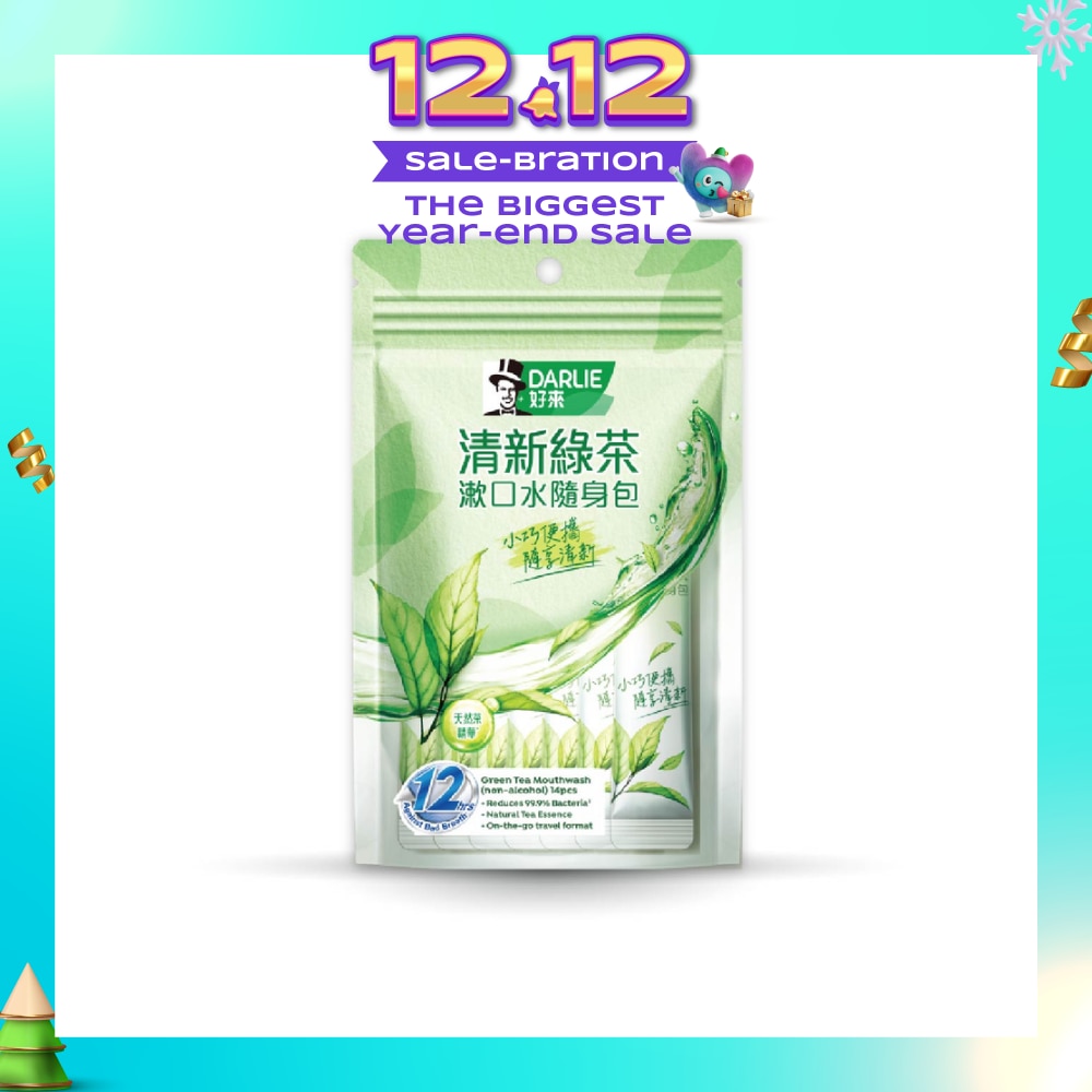 Green Tea Mouthwash Sachet Non-Alcohol 14s